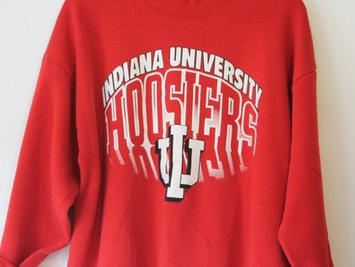 Vintage Style University of Indiana Hoosiers Sweatshirt with Classic Look, Indiana Sweater, Vintage Style 90S Shirt - Image 2