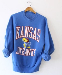 Vintage Style University of Kansas Jayhawks Sweatshirt for Fans