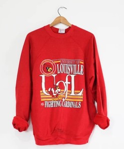 Vintage Style University of Louisville Cardinals Sweatshirt, Louisville Cardinals Sweater, Vintage Style 90s Shirt