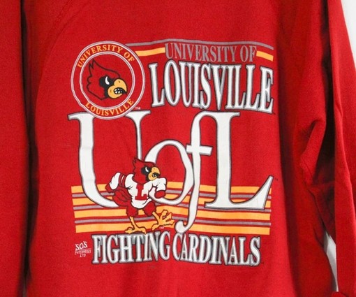 Vintage Style University of Louisville Cardinals Sweatshirt, Louisville Cardinals Sweater, Vintage Style 90s Shirt - Image 2