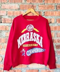 Vintage Style University of Nebraska Cornhuskers Football Sweatshirt - NCAA Fans Essentials