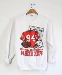 Vintage Style University of Nebraska Cornhuskers Huskers Champions Sweatshirt - NCAA Fans Collectible