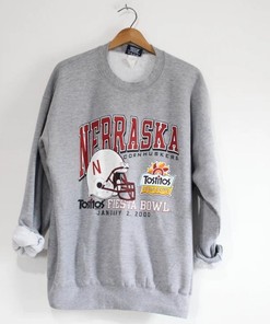 Vintage Style University of Nebraska Cornhuskers Huskers Fiesta Bowl Football Sweatshirt - NCAA Fans Edition