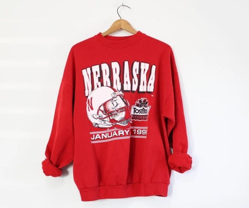 Vintage Style University of Nebraska Cornhuskers Huskers Fiesta Bowl Sweatshirt - Retro NCAA Fans Edition