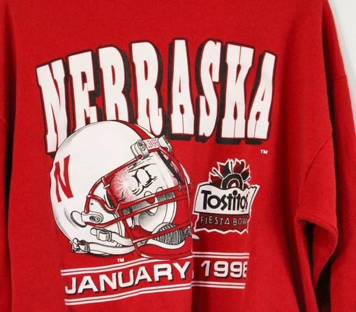 Vintage Style University of Nebraska Cornhuskers Huskers Fiesta Bowl Sweatshirt - Retro NCAA Fans Edition - Image 2