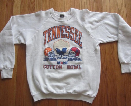 Vintage Style University of Tennessee vs Arkansas Cotton Bowl Sweatshirt, Perfect Tennessee Shirt for Football Fans