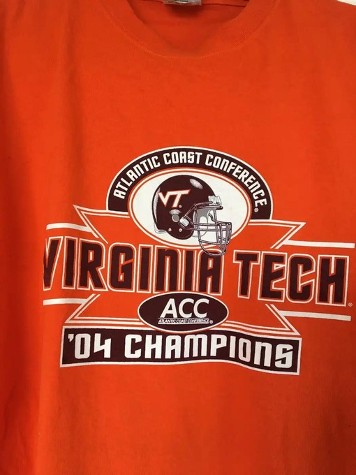 Vintage Style Virginia Tech 2004 Acc Champions: Celebrate with American Football Apparel - Image 2