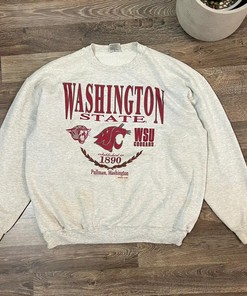 Vintage Style Washington State Cougars American Sweatshirt Gifts For NCAA Fans