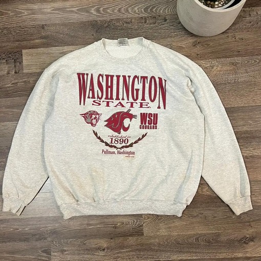 Vintage Style Washington State Cougars American Sweatshirt Gifts For NCAA Fans