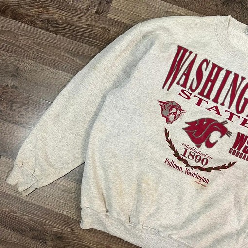 Vintage Style Washington State Cougars American Sweatshirt Gifts For NCAA Fans - Image 2