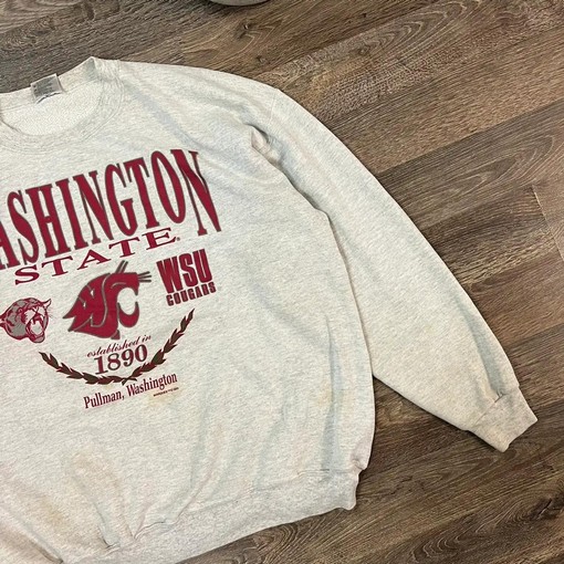 Vintage Style Washington State Cougars American Sweatshirt Gifts For NCAA Fans - Image 3