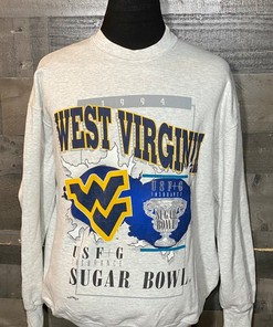 Vintage Style West Virginia Mountaineers 1994 Sugar Bowl NCAA Sweatshirt, West Virginia Sweater for Fans