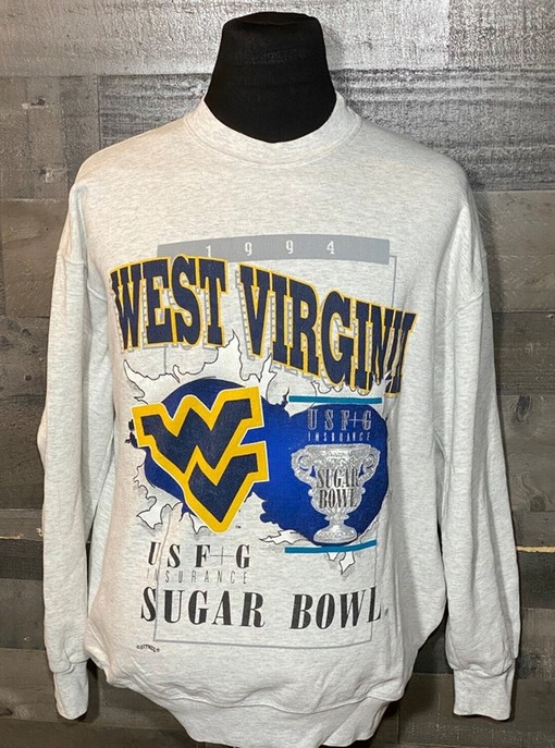 Vintage Style West Virginia Mountaineers 1994 Sugar Bowl NCAA Sweatshirt, West Virginia Sweater for Fans