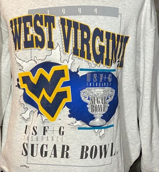 Vintage Style West Virginia Mountaineers 1994 Sugar Bowl NCAA Sweatshirt, West Virginia Sweater for Fans - Image 2