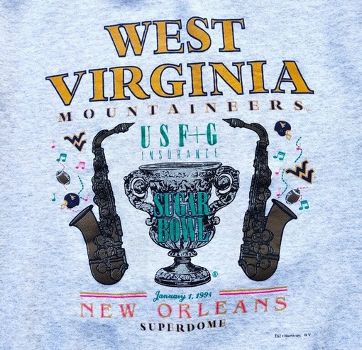 Vintage Style West Virginia Mountaineers Crewneck Sweatshirt for Fans - Image 2