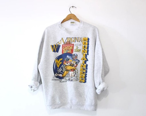 Vintage Style West Virginia University Mountaineers Sweatshirt, Vintage Style 90s Shirt for Fans