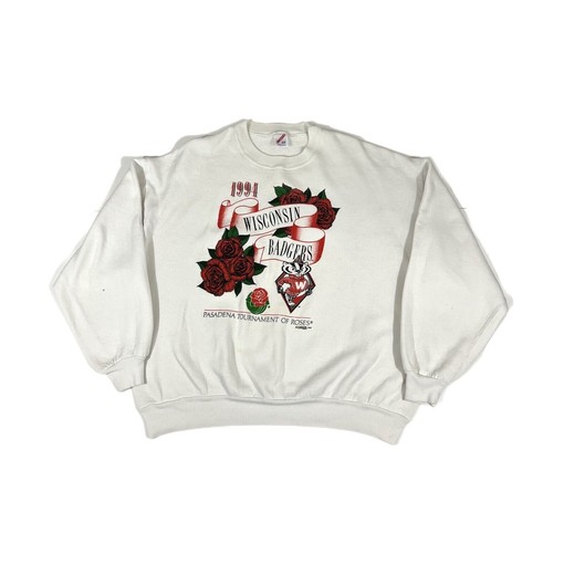 Vintage Style Wisconsin Badgers Rose Bowl 1994 Crewneck Sweatshirt with ncaa shirts women - Image 2
