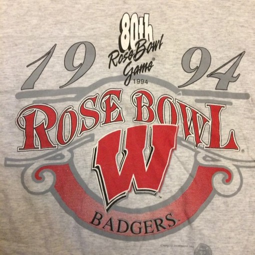 Vintage Style Wisconsin Badgers Rose Bowl 1994 Sweatshirt with ncaa shirts women - Image 2
