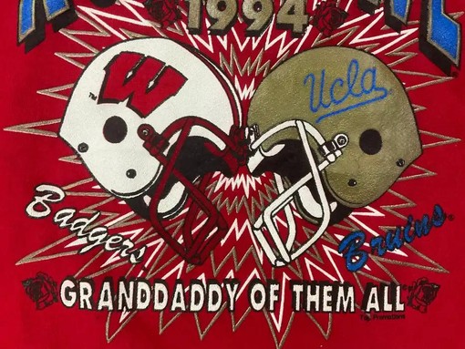 Vintage Style Wisconsin Badgers Sweatshirt - 1994 Rose Bowl Champs with ncaa shirt kids - Image 3
