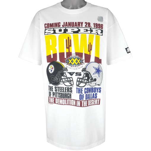 Vintage Super Bowl 30th Steelers vs. Dallas T-Shirt with Starter Logo - Unisex Sport Sweatshirt Hoodie Gift, NCAA Shirts