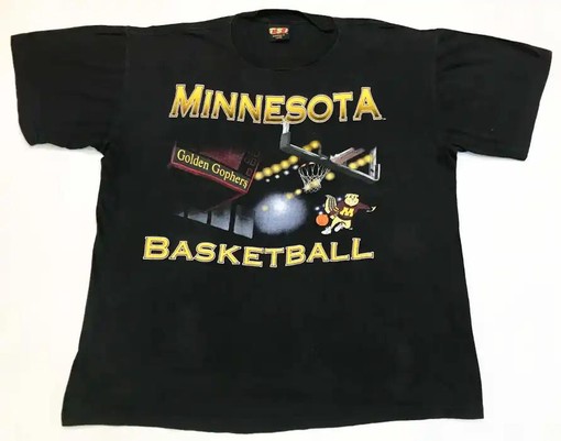 Vintage TSI Minnesota Golden Gophers NCAA Basketball T-Shirt for NCAA Football Fan Shirts - Image 2