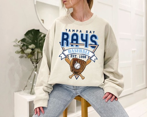 Vintage Tampa Bay Baseball Shirt - Tampa Bay Fan Crewneck Sweatshirt for Baseball Fans