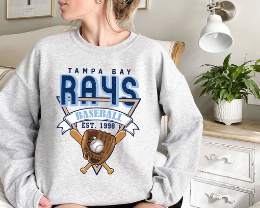 Vintage Tampa Bay Baseball Shirt - Tampa Bay Fan Crewneck Sweatshirt for Baseball Fans - Image 2