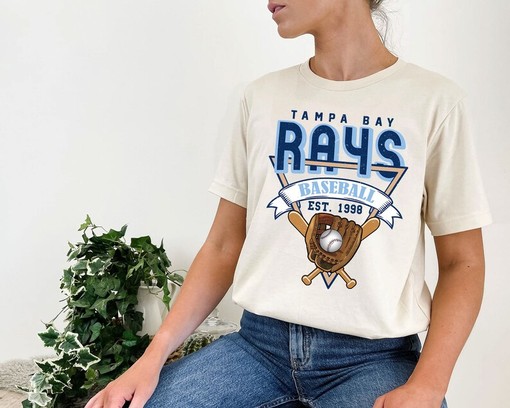 Vintage Tampa Bay Baseball Shirt - Tampa Bay Fan Crewneck Sweatshirt for Baseball Fans - Image 4