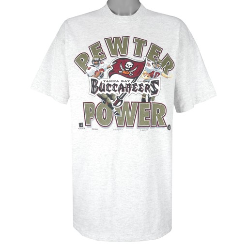 Vintage Tampa Bay Buccaneers Pewter Power T-Shirt - Unisex Sport Sweatshirt Hoodie Gift