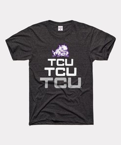 Vintage Tcu Stacked Tee Tcu Shirt Sweatshirt Hoodie Reprinted, Full Size Gifts For Ncaa Fans, Tcu Student Gifts