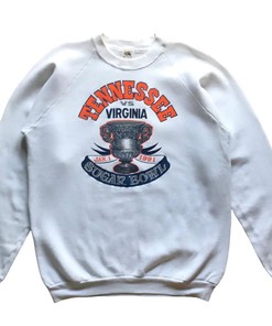 Vintage Tennessee Vs Virginia Sugar Bowl 1991 NCAA Sweatshirt Hoodie for Game Day Supporters