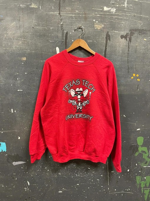 Vintage Texas Tech Crewneck Sweatshirt with NCAA Retro Shirts for Men
