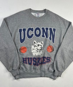 Vintage UConn Huskies Sweatshirt - Official College Apparel - Sport Shirts Girls