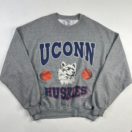 Vintage UConn Huskies Sweatshirt - Official College Apparel - Sport Shirts Girls