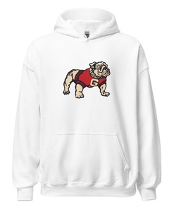 Vintage UGA Classic Bulldog Art Hoodie Sweatshirt - NCAA College Shirts