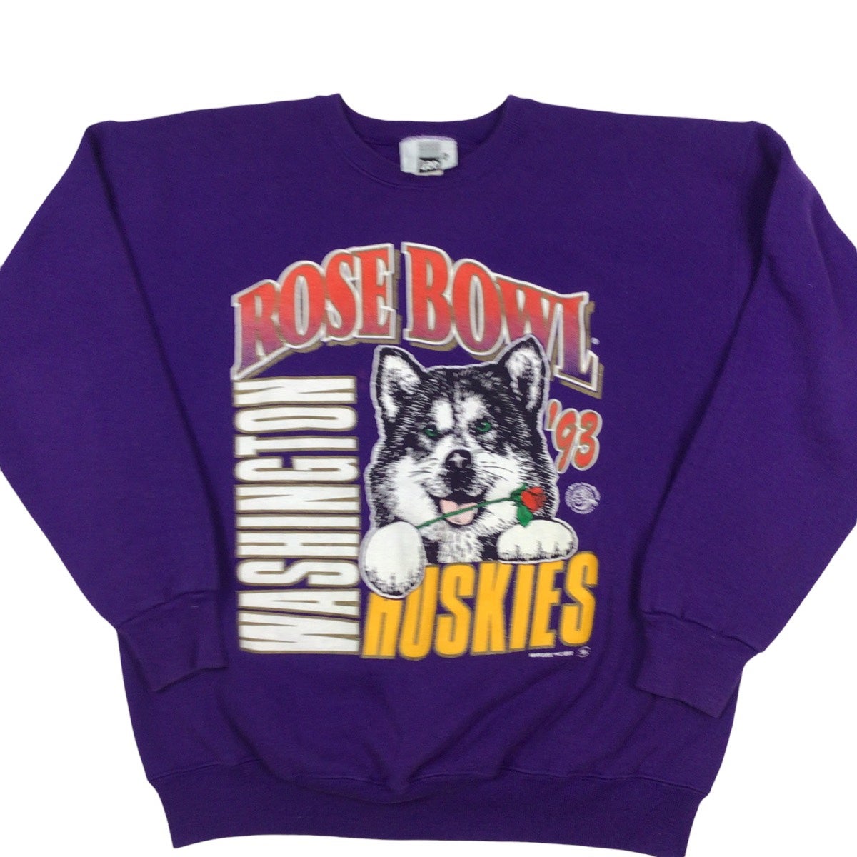 Vintage UW Huskies Hoodie, University of Washington Huskies Rose Bowl 1993 Sweatshirt for Men