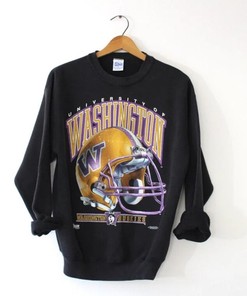 Vintage UW Huskies Hoodie, University of Washington Huskies Sweatshirt with Ohio State Sweater for Men