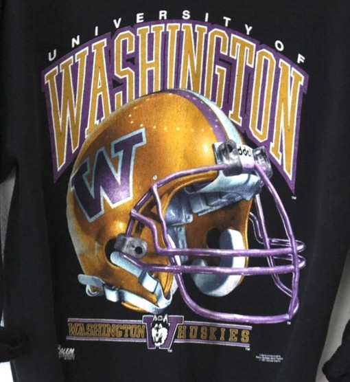 Vintage UW Huskies Hoodie, University of Washington Huskies Sweatshirt with Ohio State Sweater for Men - Image 2