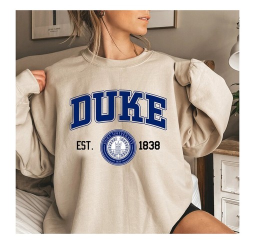 Vintage University Duke EST 1838 Sweatshirt, Duke Blue Devils, NCAA Duke Basketball, Unisex Shirt Crewneck Hoodie - Image 2
