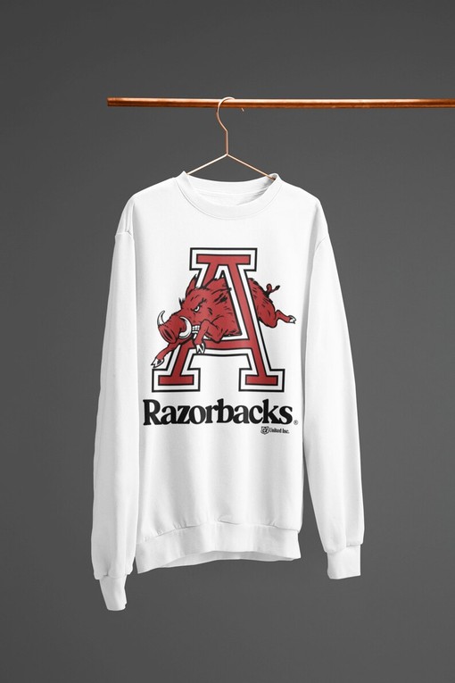 Vintage University Of Arkansas Razorbacks Sweatshirt, Arkansas Sweatshirt, Arkansas Shirt with Vintage NCAA Logo