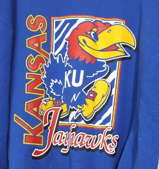 Vintage University Of Kansas Jayhawks Sweatshirt, The Perfect Jayhawks Sweater for Fans - Image 2