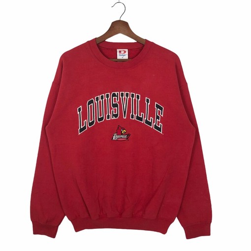 Vintage University Of Louisville Cardinals Crewneck Sweatshirt Print