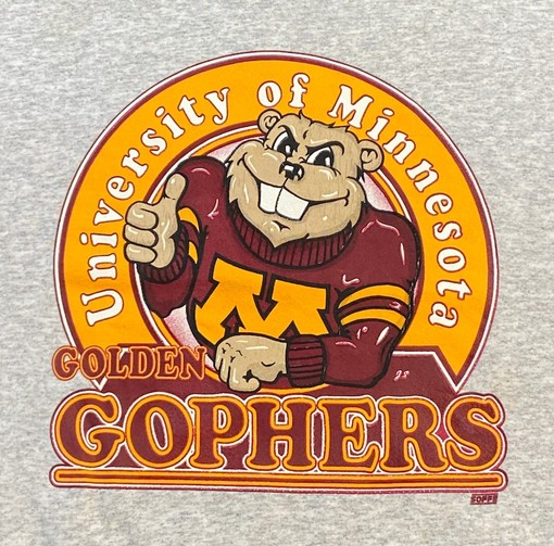 Vintage University Of Minnesota Golden Gophers NCAA Crewneck Sweatshirt Soffe College Football, Great 90S Collection - Image 2