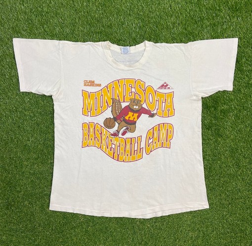 Vintage University Of Minnesota Golden Gophers NCAA T-Shirt Apex One College Basketball, Perfect Gift