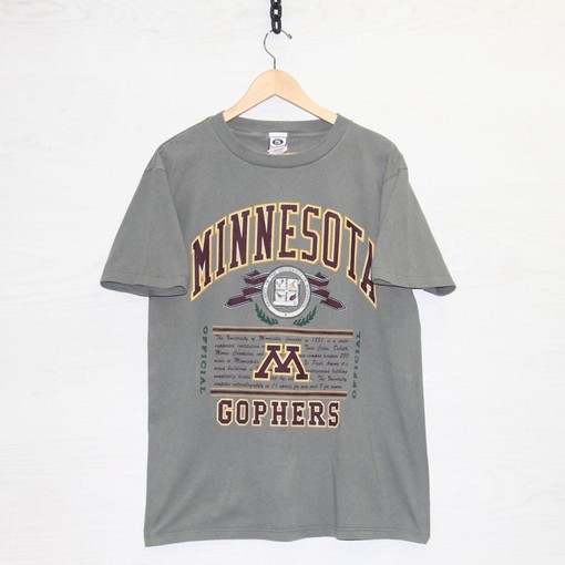 Vintage University Of Minnesota Golden Gophers NCAA T-Shirt, Medium Retro College Shirt Made In USA
