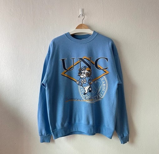 Vintage University Of North Carolina Tar Heels Crewneck Sweatshirt - NCAA Shirts for Men