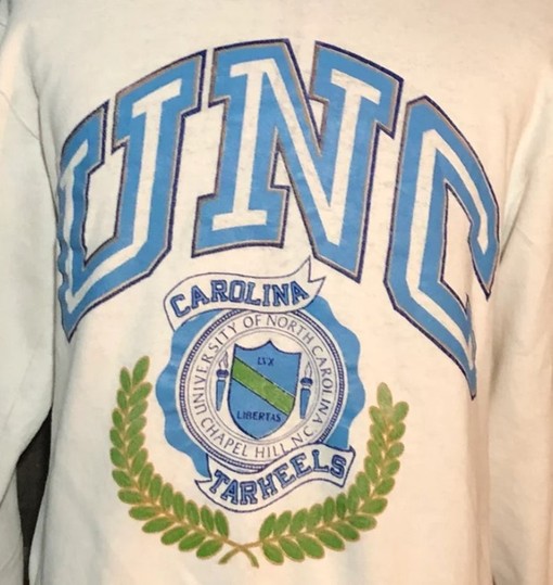 Vintage University Of North Carolina UNC Tar Heels Sweatshirt - American University T Shirt - Image 2