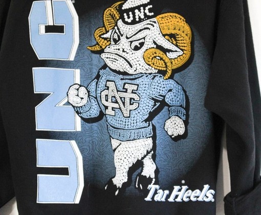 Vintage University Of North Carolina UNC Tar Heels Sweatshirt - College Shirts For Men - Image 2