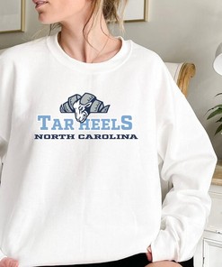 Vintage University Of North Carolina Unisex Tar Heels Crewneck Sweatshirt - NCAA Shirts For Women