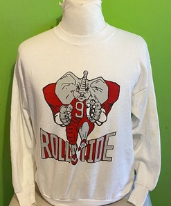 Vintage University of Alabama Roll Tide NCAA 1980s Crewneck Unisex Sweatshirt Hoodie Shirt - Mens Sport Shirts